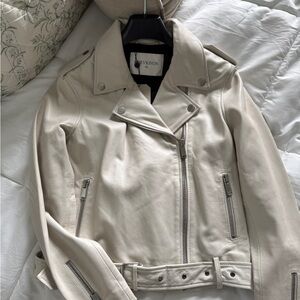 NWT CHEVIGNON LEATHER BIKER JACKET XS